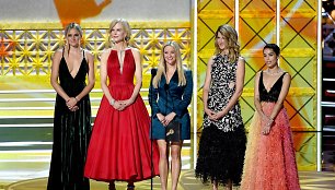 „Nekalto melo“ aktorės Shailene Woodley, Nicole Kidman, Reese Witherspoon, Laura Dern ir Zoe Kravitz