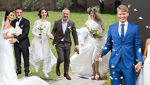 Greta Lebedeva ir Aleksandras Kazakevičius, Giedrius Savickas ir Agata &Scaron;ilobrit, Anžela Adamovič bei Mindaugas Kuzminskas su Egle Andreikaite