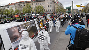 Protestas prieš karantino suvaržymus Berlyne