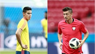 Jamesas Rodriguezas ir Robertas Lewandowskis