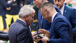 Željko Obradovičius ir &Scaron;arūnas Jasikevičius