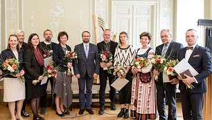 Įteikti tradiciniai Kultūros ministerijos apdovanojimai ir naujos premijos už tarptautinius pasiekimus