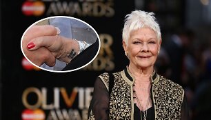 81-o gimtadienio proga aktorė Judi Dench pasidarė tatuiruotę