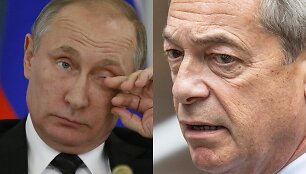 Vladimiras Putinas ir Nigelas Farage'as