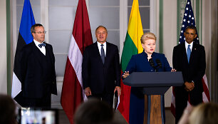 D.Grybauskaitės vizitas Taline, kur Baltijos &scaron;alių prezidentai susitiko su B.Obama