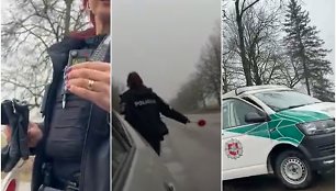 Vairuotojo susidūrimo su policija epizodai
