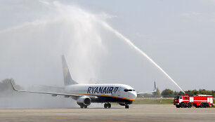 Kijeve pasitinkamas pirmasis &bdquo;Ryanair&ldquo; lėktuvas.