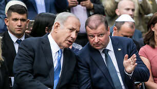 Benjaminas Netanyahu ir Saulius Skvernelis