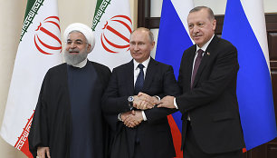 Hassanas Rouhani, Vladimiras Putinas ir Recepas Tayyipas Erdoganas