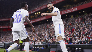 Vinicius Junioras ir Karimas Benzema