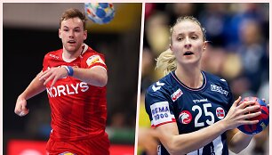 Mathiasas Gidselis ir Henny Reistad i&scaron;rinkti geriausiais 2023 m. rankininkais pasaulyje.