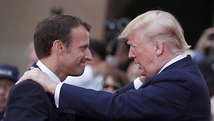 Emmanuelis Macronas ir Donaldas Trumpas