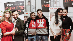 Au&scaron;ra &Scaron;tukytė ir Tadas Gryn, Gerda Žemaitė su sūnumi, Liveta Kazlauskienė su dukra Ingrida 