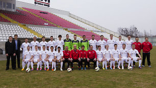 „Sūduvos“ futbolininkai stadione