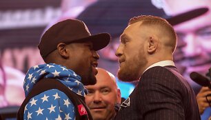 Floydo Mayweatherio ir Conoro McGregoro pirmoji spaudos konferencija