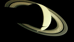 Viena i&scaron; Saturno nuotraukų, kurias į Žemę atsiuntė kosminis aparatas &bdquo;Voyager 1&ldquo;