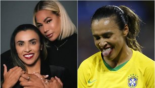 Legendinė futbolininkė Marta susižadėjo su komandos drauge Toni Pressley