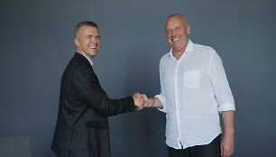 BC &bdquo;Wolves&ldquo; direktorius Andrius Žiauberis ir treneris Rimas Kurtinaitis