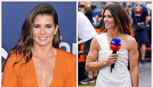 Danica Patrick buvo pasididinusi krūtinę (nuotr. kairėje), bet paskui pa&scaron;alino implantus. 
