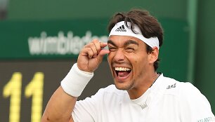 Fabio Fognini Vimbldone nužygiavo iki trečio rato