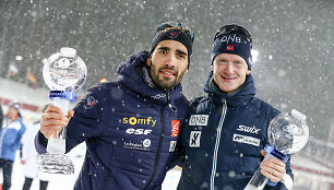 Martinas Fourcade'as ir Johannesas Thinesas Boe.