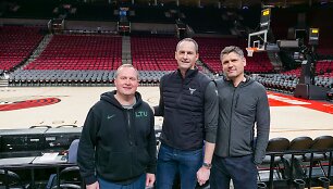 Portlande &ndash; K.Maksvyčio susitikimas su A.Karni&scaron;ovu ir kitais NBA lietuviais