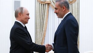 Vladimiras Putinas ir Hakanas Fidanas / ZUMAPRESS