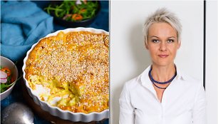 Nida Degutienė ir jos keptas kalafiorų apkepas „gratin“