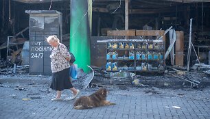 Ap&scaron;audyta degalinė Ukrainoje