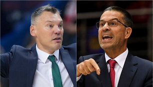 &Scaron;arūnas Jasikevičius ir Pedro Martinezas