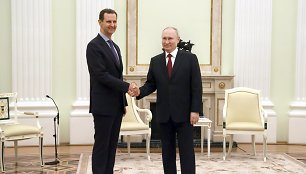 Sirijos prezidentas B.al Assadas ir Rusijos lyderis V.Putinas