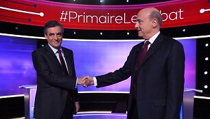 Francois Fillono ir Alaino Juppe debatai