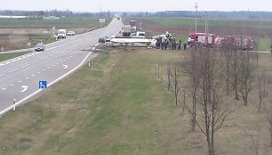 Avarija netoli Kėdainių-Jonavos viaduko