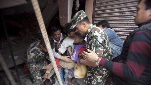 Nepalas po stipraus žemės drebėjimo