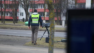 „Trikoju“ vadinamas greičio matuoklis fiksuoja pažeidėjus Panevėžyje ir rajone