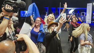Žurnalistų emocijos spaudos centre &bdquo;Eurovizijos&ldquo; pirmojo pusfinalio metu