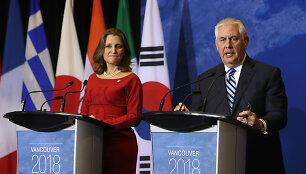 Chrystia Freeland ir Rexas Tillersonas