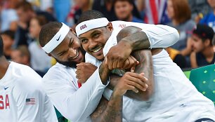 DeMarcusas Cousinsas ir Carmelo Anthony