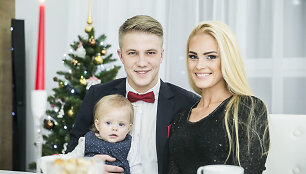 Paulius Bagdanavičius ir Lina Bagdanavičienė su dukrele Paulina