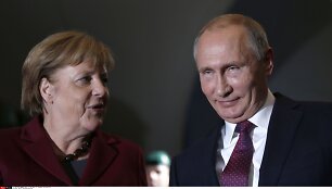 Angela Merkel ir Vladimiras Putinas Berlyne