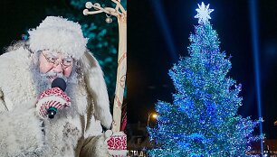 Kalėdų eglės Roki&scaron;kyje įžiebimas