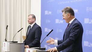 Sauliaus Skvernelio ir Algirdo Butkevičiaus spaudos konferencija