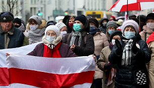 Minske protestuojantys pensininkai