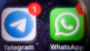 &bdquo;Telegram&ldquo; ir &bdquo;WhatsApp&ldquo; / - / AFP