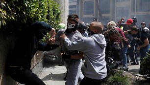 Kalifornijoje susirėmė D.Trumpo gerbėjai ir prie&scaron;ininkai.