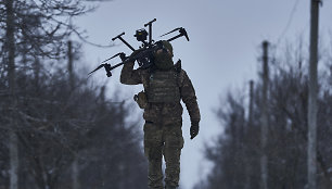 Ukrainiečių kareivis netoli Adijivkos