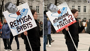 Internautai dalijasi protesto plakato klastote