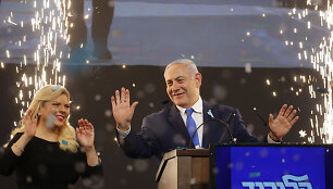Benjaminas Netanyahu triumfuoja