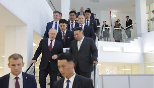 Vladimiras Putinas ir Kim Jong Unas