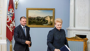 Saulius Skvernelis ir Dalia Grybauskaitė